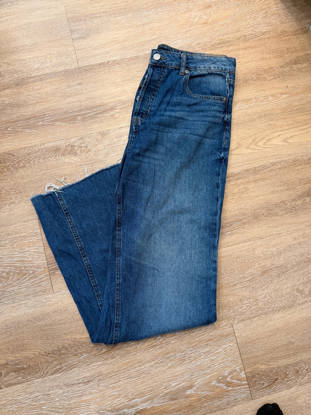 Dark Blue Women's Straight-Leg Jeans